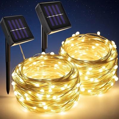 Uplift Picks Solar Festoon Fairy String Lights Bring Flexible Glow To Outdoor Celebrations warm (2 Pcs) 22 M 200 Led
