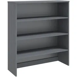 vidaXL Highboard-Oberteil HAMAR Dunkelgrau 90x30x100 cm Massivholz