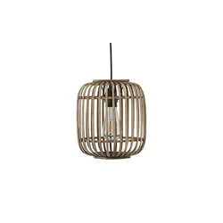 Pendelleuchte  1-flammig  Holzlamellen  Woven , holzfarben Ø: 22