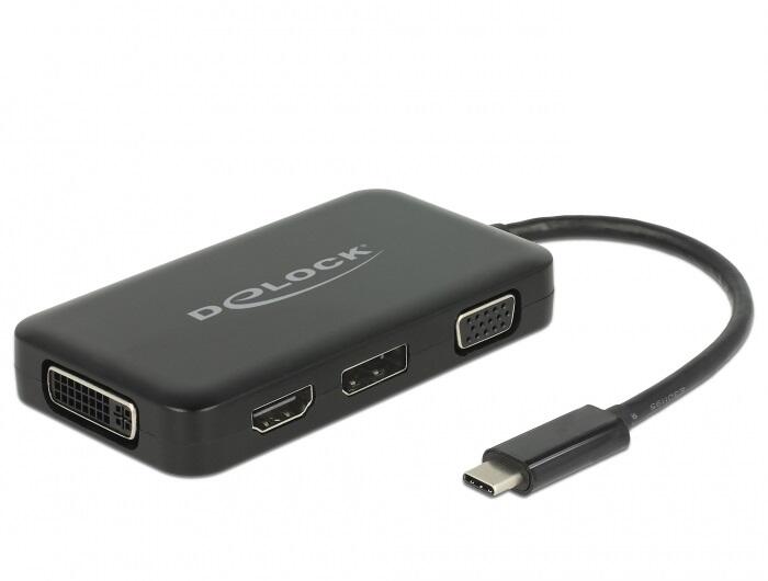 DeLOCK Adapter USB Type-C zu VGA / HDMI / DVI / DisplayPort 63929