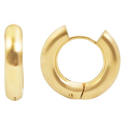 Klappcreolen ADELIA´S "Ohrringe – Klappcreole aus Edelstahl", Damen, Gr. Damen, Edelstahl, gold, Ohrringe Klappcreolen, Schöne Geschenkidee zum Geburtstag