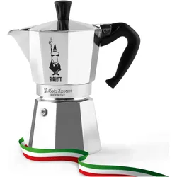 Bialetti Moka 6 Tassen, Espressokocher, Silber