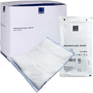 Abena Saugkompressen 2-lagig, steril, 20 x 30 cm, wasserfeste Rückseite, 20 Stück