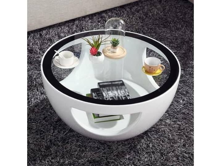 JJPSQHRV Couchtisch Sofatisch aus Glas Wohnzimmertisch mit Aufbewahrung Beistelltisch moderner Mitteltisch Teetisch Kleiner Haushalts Bodenschreibtisch for Wohnzimmer