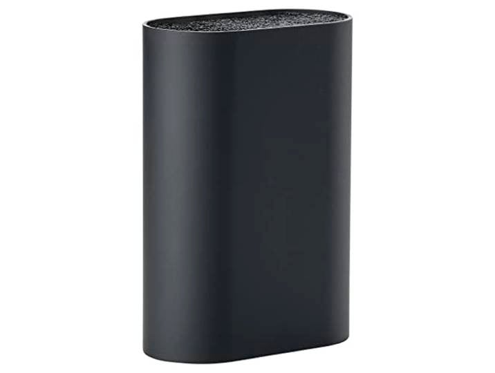 Zone Denmark Singles Bloc à couteaux sans couteaux\, Noir 17 x 9 cm\, Hauteur 24 cm\, Rangement de tous les couteaux\, Porte-couteaux