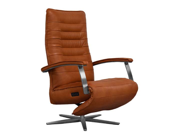 Relaxsessel Braun Echtleder Bulle 83 x 120 x 85cm