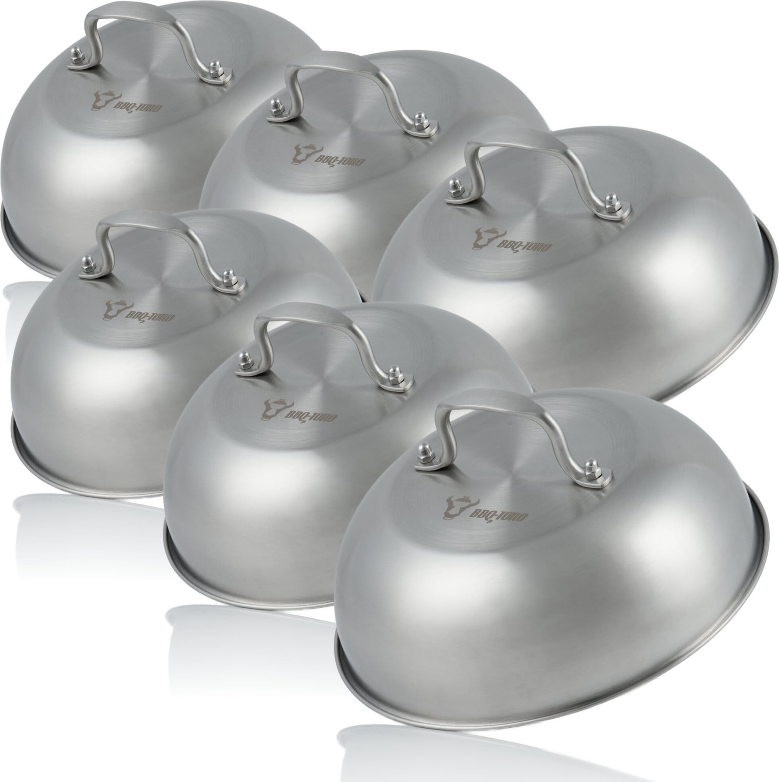 BBQ-Toro roestvrijstalen warmtebedekking, 6 stuks, Ø 23 cm