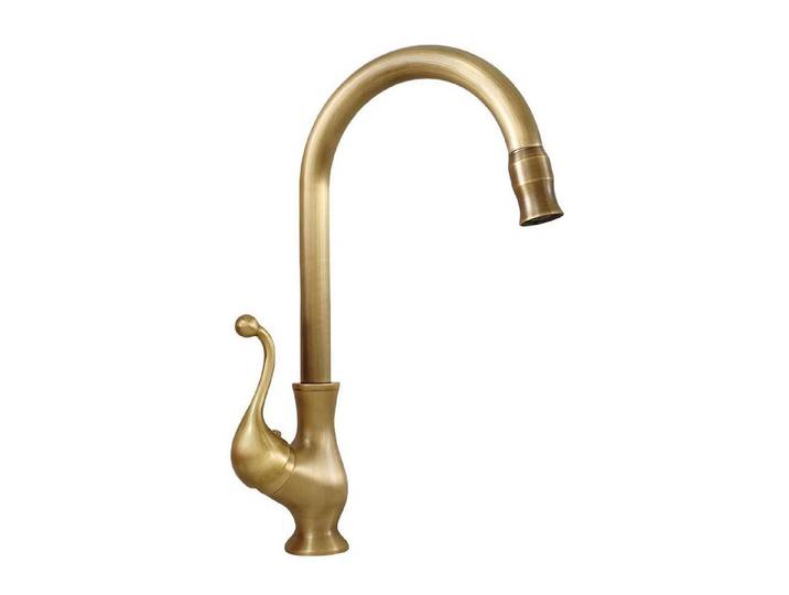 LuxusKollektion Spültischarmatur Küchenarmatur Antik Messing Retro Hoch (1-St)