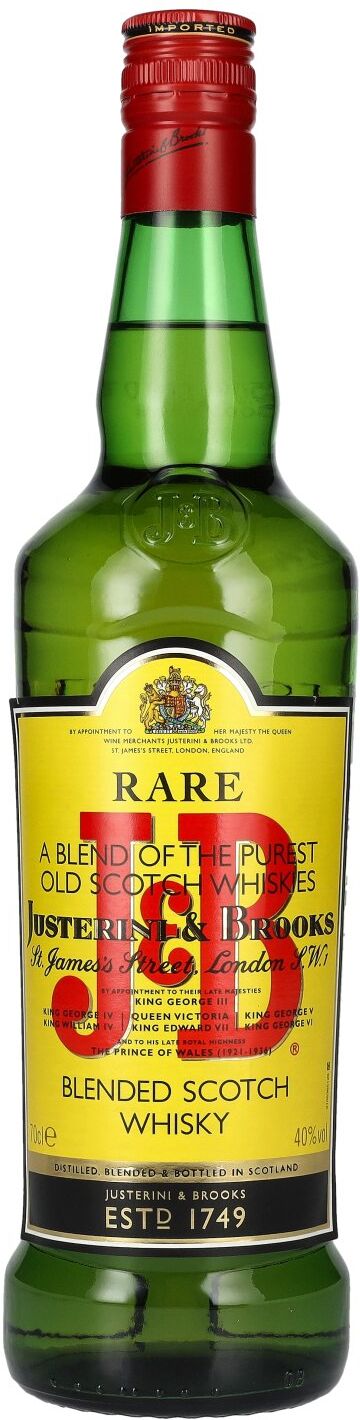J&B Justerini & Brooks RARE Blended Scotch Whisky 40% Vol. 0,7l