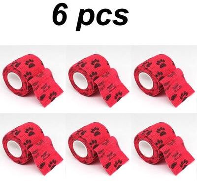 Inspired Finds Protective Self Adhesive Dog Leg Wrap Bandages For Outdoor Paw Protection red