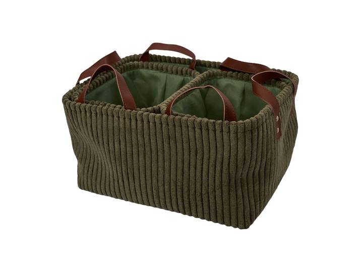Panier de rangement tissu côtelé - lot de 3 - Blancheporte