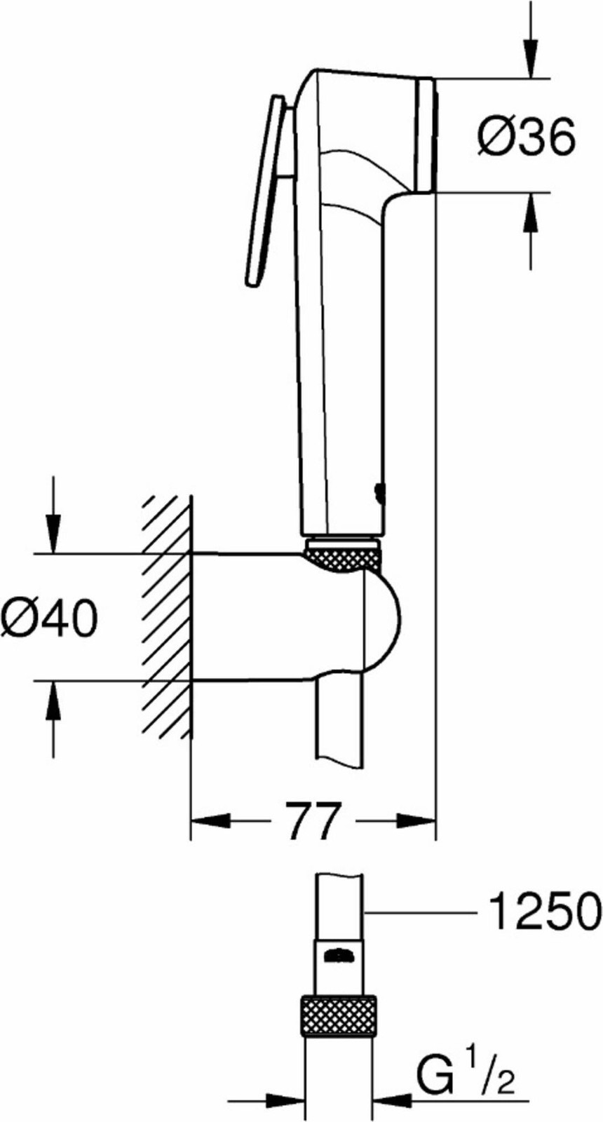 GROHE Tempesta-F Trigger Spray 30, 1 stuk