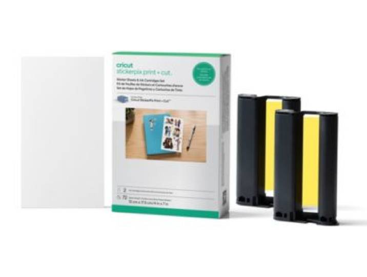 Cricut - Accessoire Autocollants 72f Blanc + 2 Encres Stick