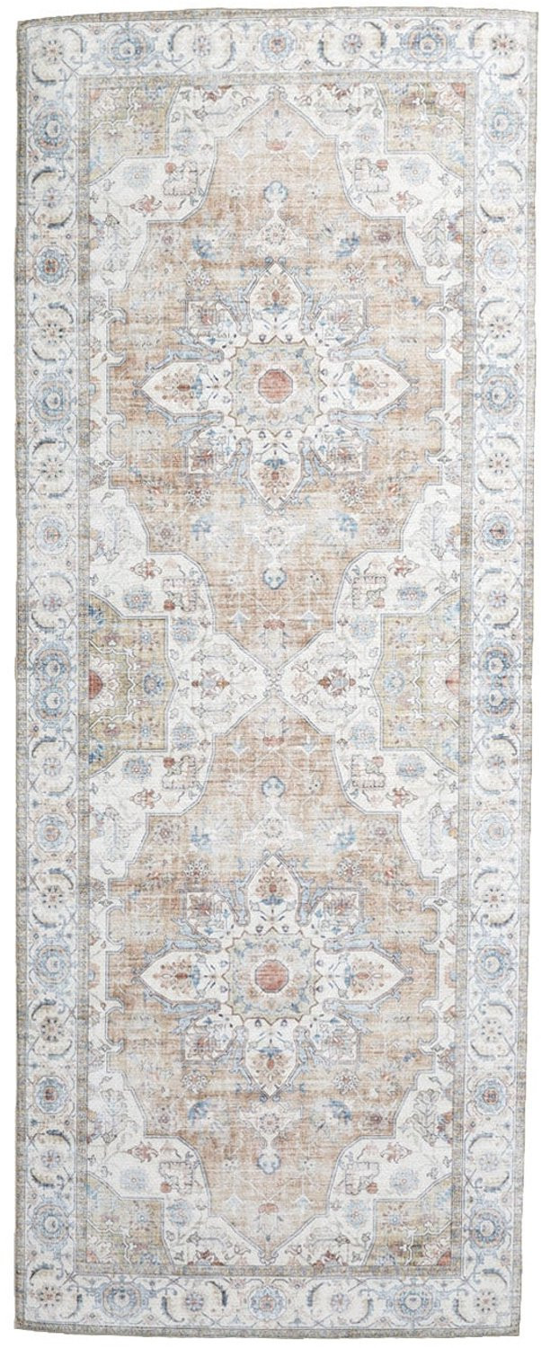 Fraai Wasbare Loper Domingo Mandala Beige B: 80 cm, L: 250 cm