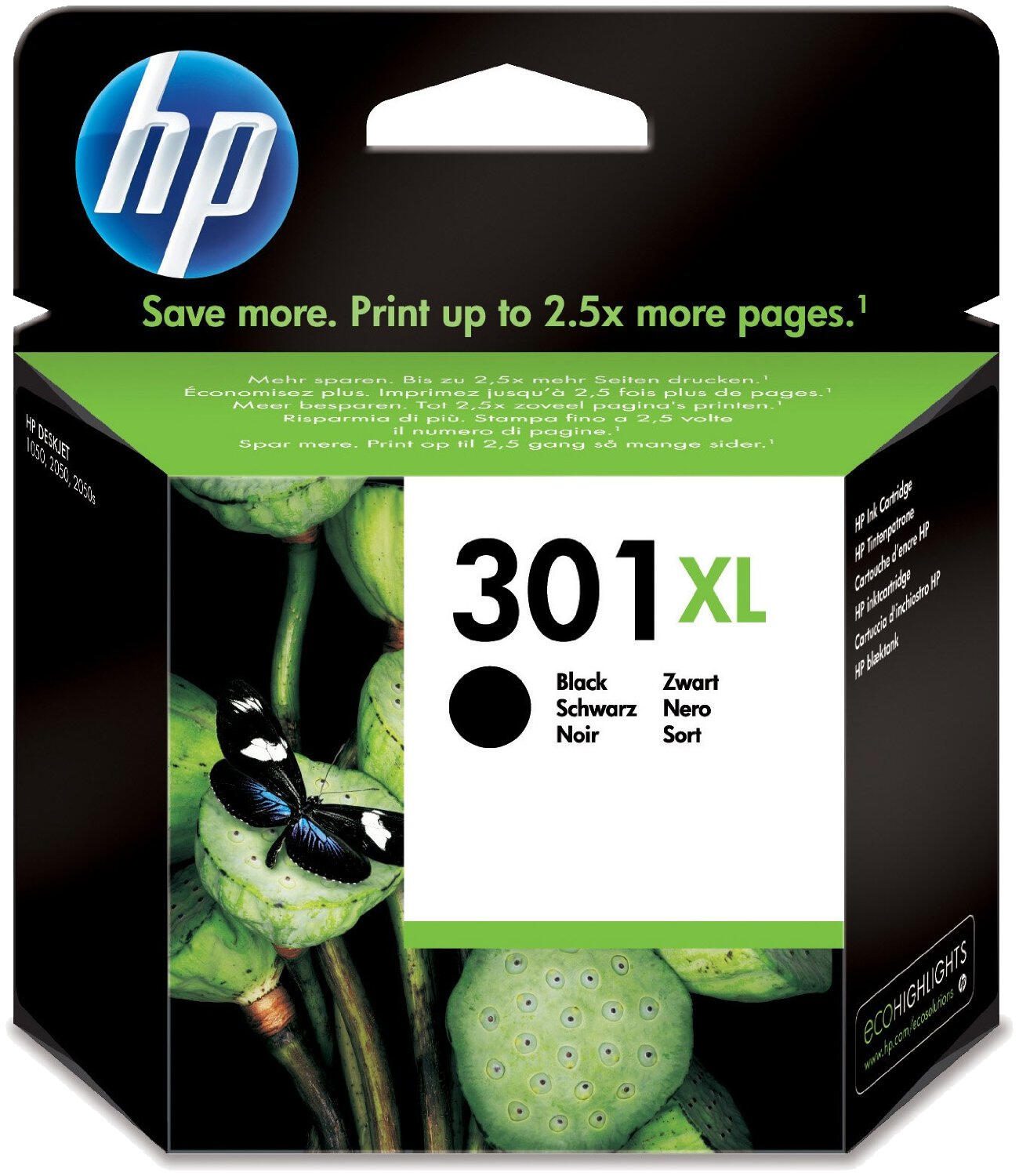 HP Inc. HP Original 301XL Druckerpatrone - schwarz (CH563EE) CH563EE#UUS
