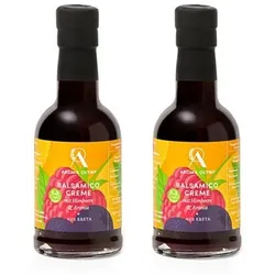 AROMA OLYMP Balsamico Creme mit Himbeere & Aronia exklusiv bei QVC Inhalt 2x 200ml