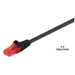 MicroConnect V-UTP620SVP RJ45 Patchkabel 20 m Schwarz 4 St.