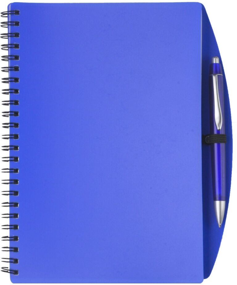 Carnet publicitaire à spirale A5 Solana bleu