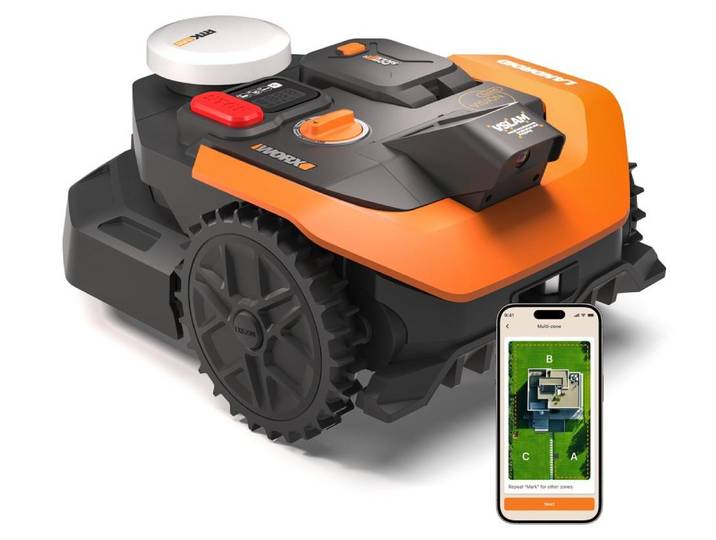 Robot tondeuse connecté sans fil WORX VISION CLOUD 2WD - Jusqu'à 500m² - WR305E