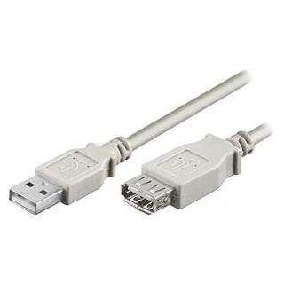 Logo USB-Kabel USB-A - USB-A 5 m Weiss (15852) (5 m, USB 2.0) (15852)