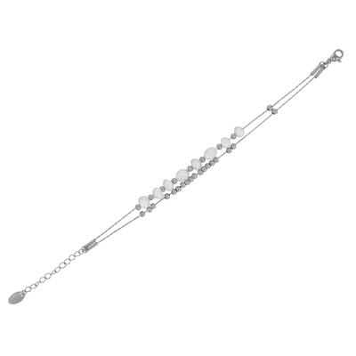 Armband ADELIA´S "Armband aus Edelstahl mit Süßwasserperle 17+5 cm", silber, Armbänder, Damen, 22cm, Edelstahl, Armband, Geschenkidee: zeitlos und vielseitig