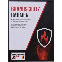 effect Brandschutzrahmen Profil S2 - B1 Schwarz / 70 x 100 / Museumsglas UV 70