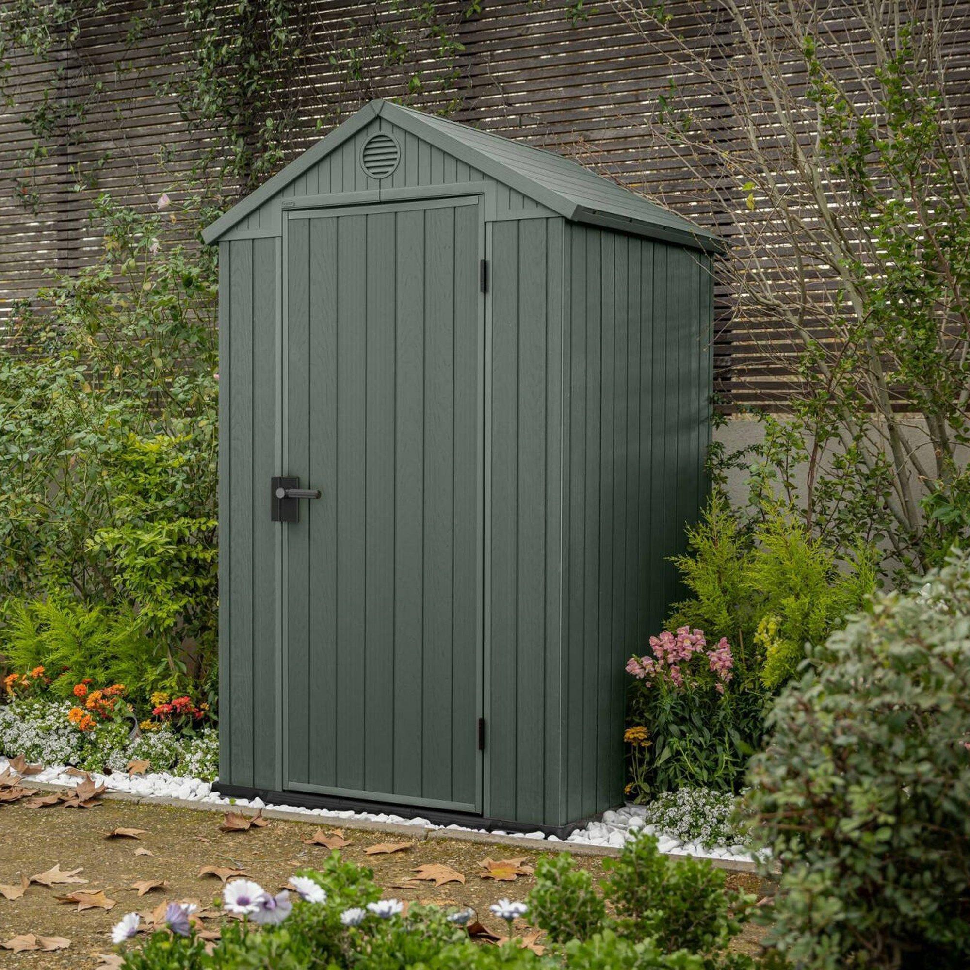 Dmora Gartenhaus Osoyoos 123.8x117x205.1 cm Grün, Wetterfestes Satteldach