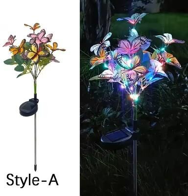 Uplift Treasures Solar LED Butterfly Flower Light lawn 011 (a Color)