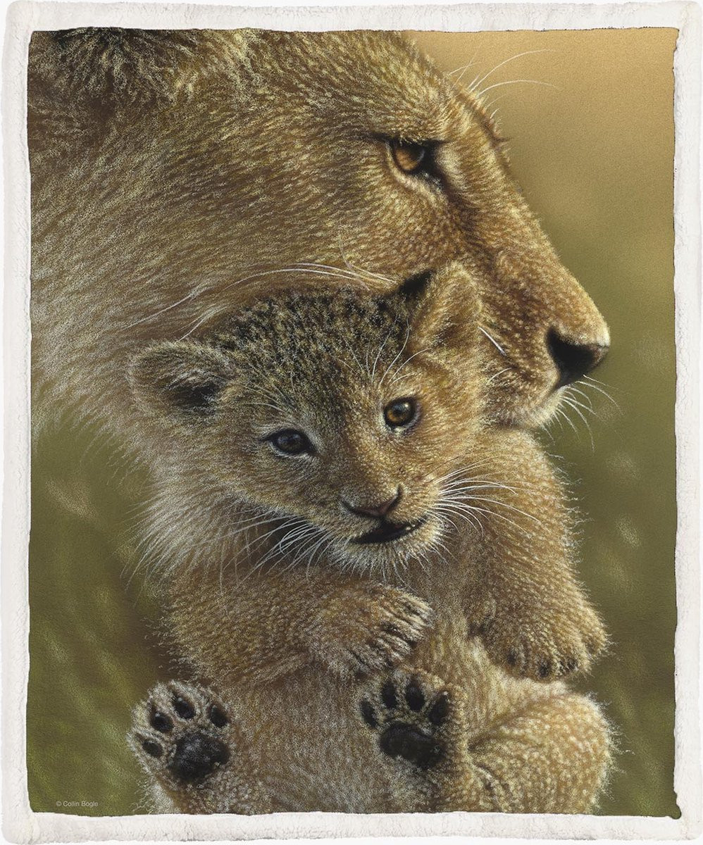 Mothers Pride Leeuw Fleece Deken, 150 x 200 cm