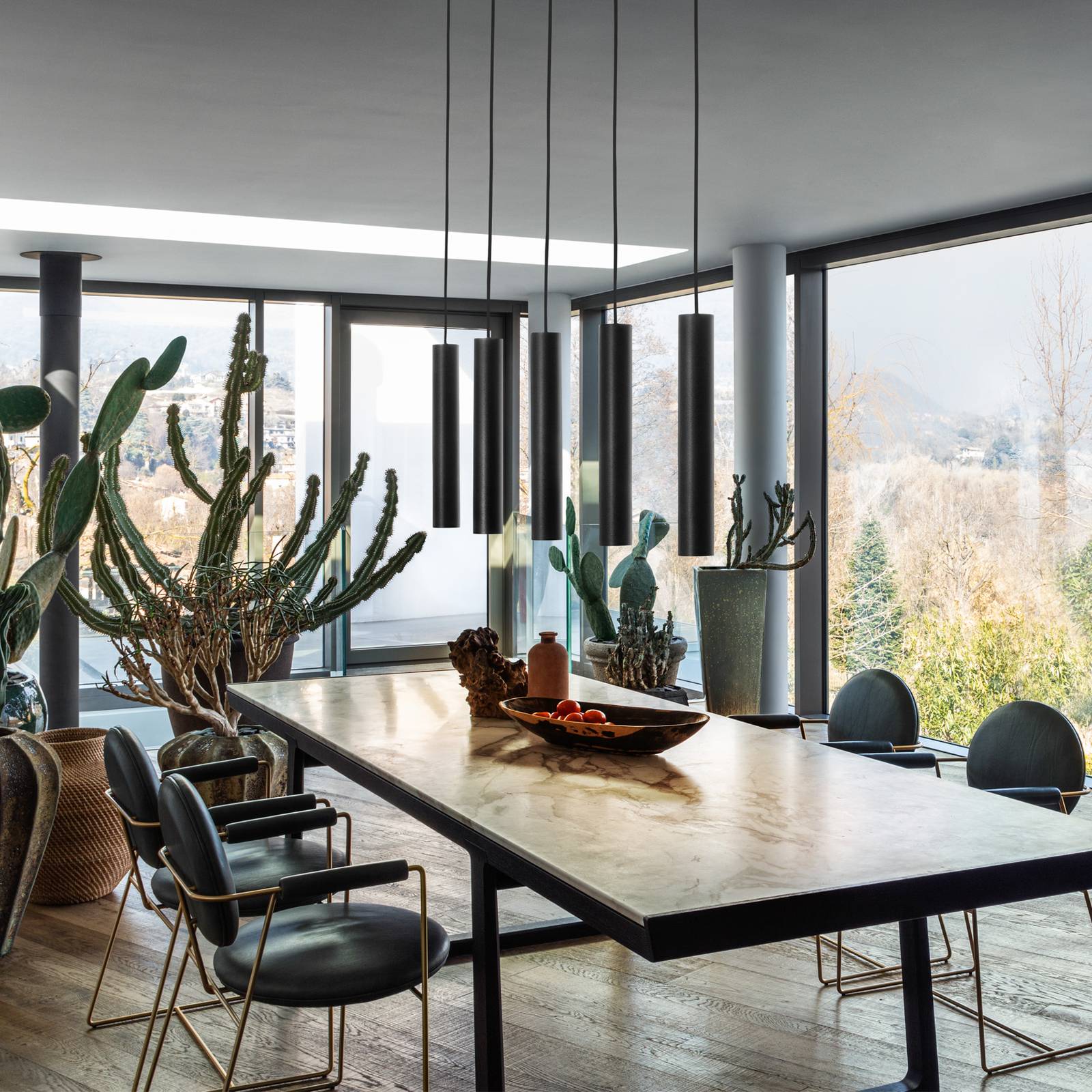 IDEAL LUX Pendant Light Look, Black, Living / Dining Room, metal, Modern, Ceiling Light