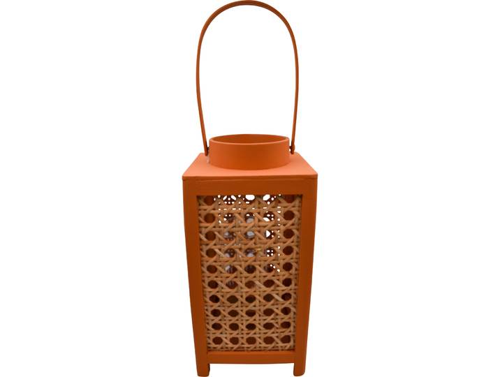 Laterne Natural terrakotta Bambus/Rattan/Sperrholz H 37 cm - Laterne