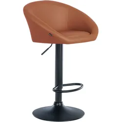 CLP Barhocker Davie Kunstleder schwarz   Farbe: hellbraun, Material Gestell: Metall matt schwarz