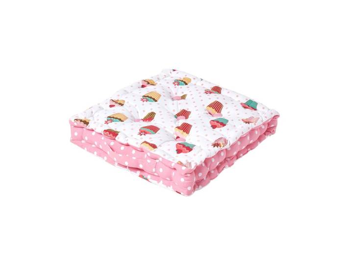 SITZKISSEN Cupcakes rosa 40/40/8 cm