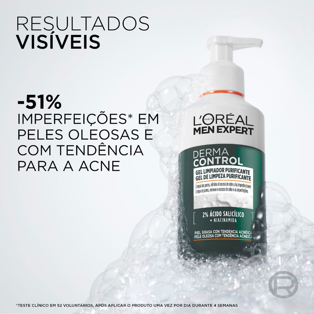 L'Oréal Paris Men Expert Derma Control Purifying Cleansing Gel with Salicylic Acid 260mL