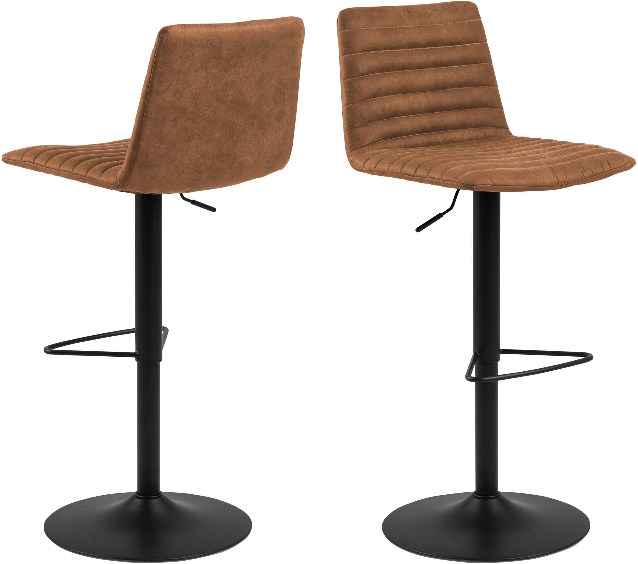Barhocker AC DESIGN "Kimmy, 2 Stück", braun (camel), B:50cm H:110,5cm T:46cm, Hocker, Barhocker camel B/H/T: 50cm x 110,5cm x 46cm
