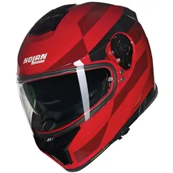 Nolan, Motorradhelm, Alfiere 346 Rot Schwarz Hochglanz Vollvisierhelm (M)