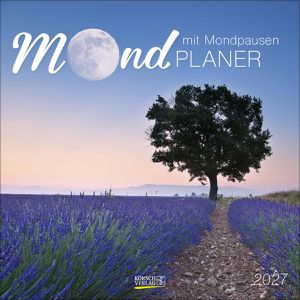 Korsch Mondkalender 225727, Der große Mondplaner, Jahr 2027, Broschürenkalender, 1 Monat = 2 Seiten, 30 x 30 cm