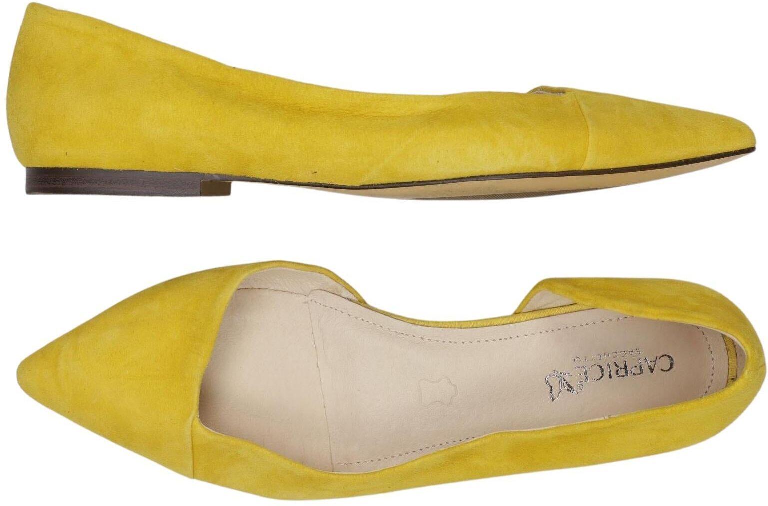 Caprice Damen Ballerina, Gelb, Gr. EU 38.5, Leder - Second Hand