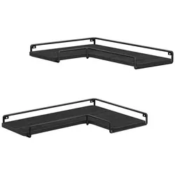 VASAGLE Wandregale-Set 40/14/4 cm schwarz, 40 cm