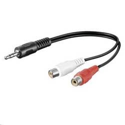 MicroConnect AUDALHF02 Klinke / Cinch Audio Anschlusskabel 0.2 m Schwarz