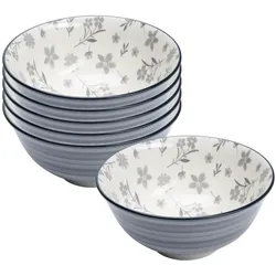 Ritzenhoff & Breker Sendai Blume Beilagenschalen, Schüssel + Schale, Grau