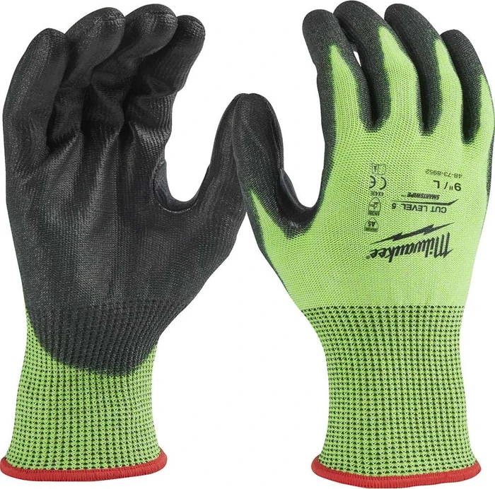 Milwaukee Hi-Vis Cut E Gloves -9/L -1pc (9, L) (36148870)
