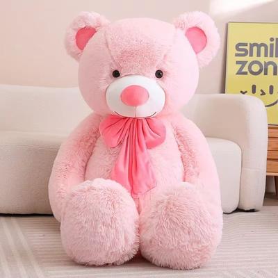 Inspire Curations 5 Color Teddy Bear With Bow Teddy Bear Pillow pink 39.4 In