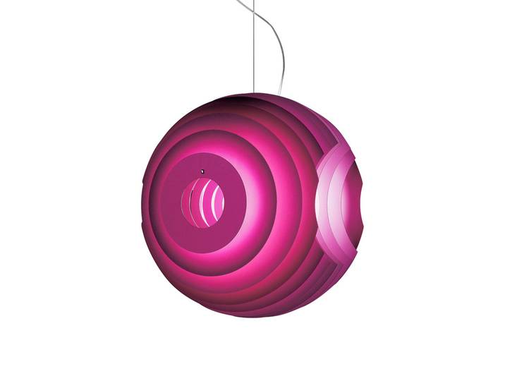 FOSCARINI lampe à suspension SUPERNOVA (Fuchsia - Aluminium verni)