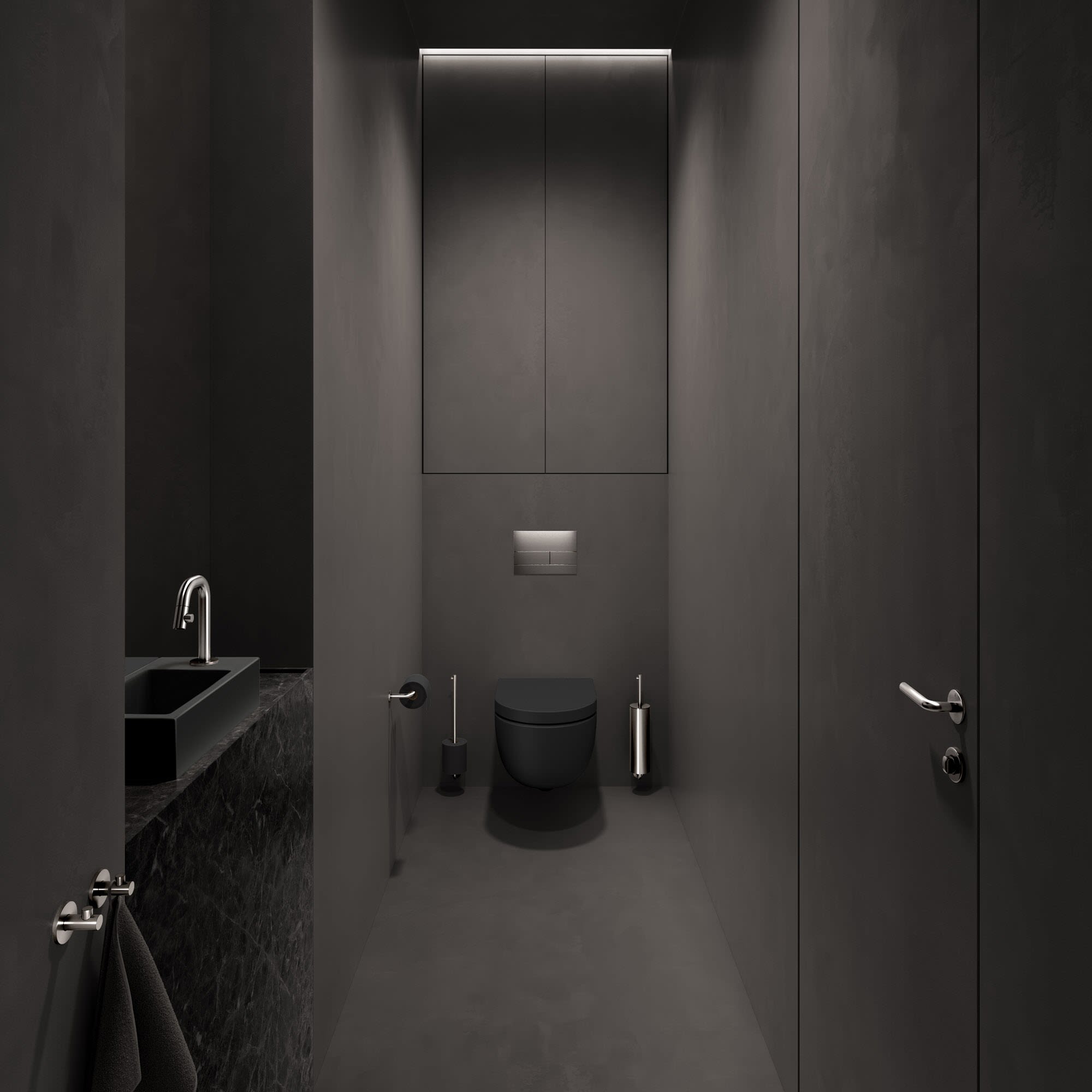 Clou Kaldur WC-Bürstengarnitur, Wandmontage, Accessoires, CL/09.05041.29, chrom - chrom