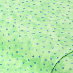 Baumwollstoff Batik-Punkte "Mona", blau/grün