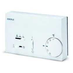 Eberle 111771051100 Klimaregler 5-30C, AC 230V, 1Wechsler, 6 A, Ein/Aus, Lüfter Lüfter separat ansteuerbar schnell/mittel/langsam, Schalter
