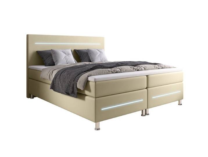 Luxusbetten24 Boxspringbett Sejour, mit LED-Beleuchtung