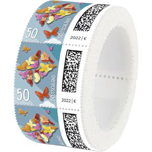 DeutschePost Briefmarken Set, 200 Stück à 50cent, Schmetterlingsbrief, Ergänzungsmarke, nassklebend