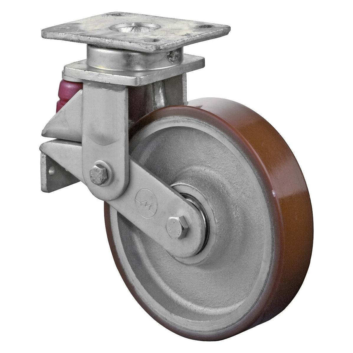 BS Rollen Gefederte Schwerlastrolle T100.C10.200 Lenkrolle Rad-Ø 200mm Tragkraft 600kg Kugellager (228235)